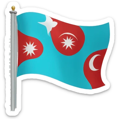 Flag of the Organisation of turkic nations sticker