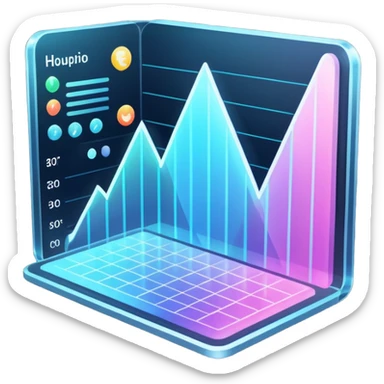 Holographic graphs and charts sticker