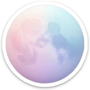 Pastel moon  sticker