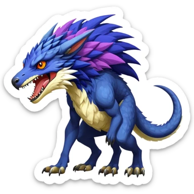 Sergal-raptor-nargacuga-vernid-animal-creature sticker