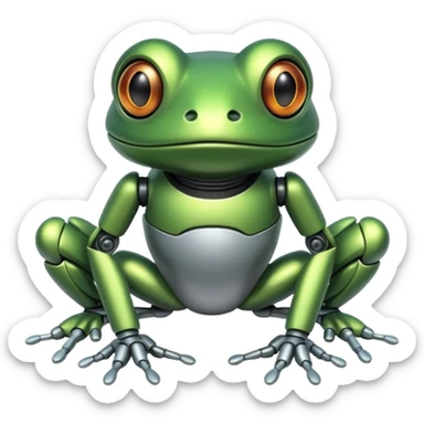 robotic frog sticker