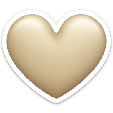 Beige heart  sticker