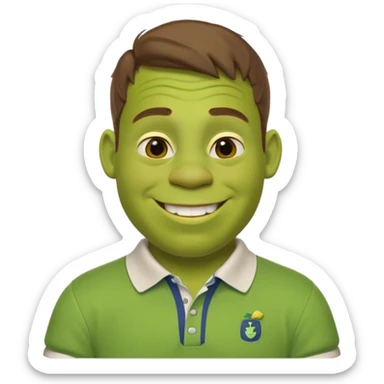 A gorgeous beautiful shrek that is very preppy sticker