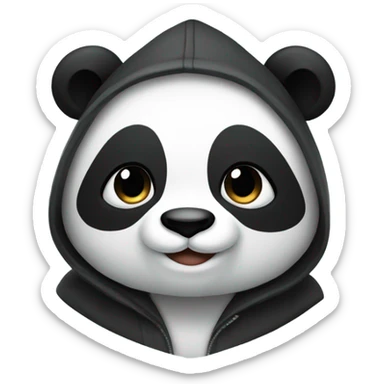 panda in a cool hoodie sticker