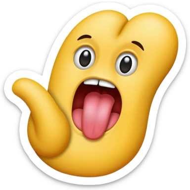 Tongue v fingers sticker