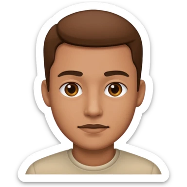 realistic portrait of a man sticker