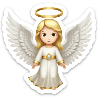 guardian angel with wings and halo from bible sticker
