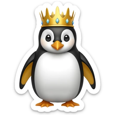 penguin king sticker