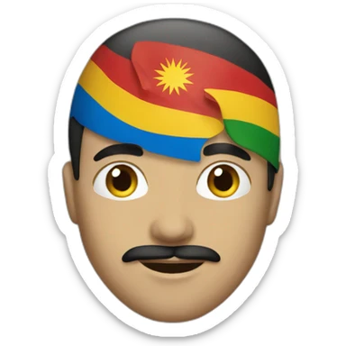 Create me an emoji about the Kurdistan flag sticker