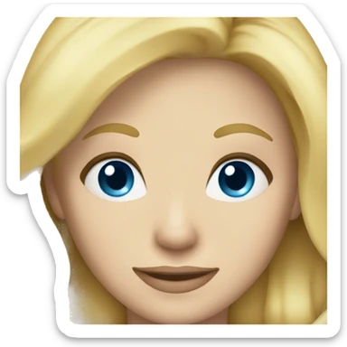 blonde hair blue eyed woman smiling  sticker