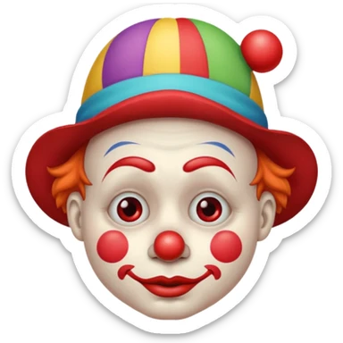 depressed clown sticker