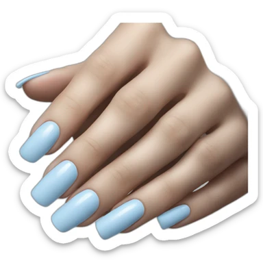 Light blue nails sticker