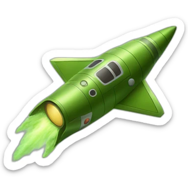moss-green-rocketship sticker
