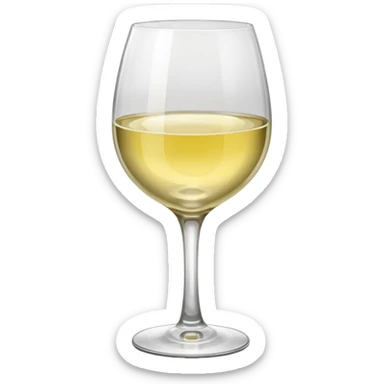 white wine different glass sticker
