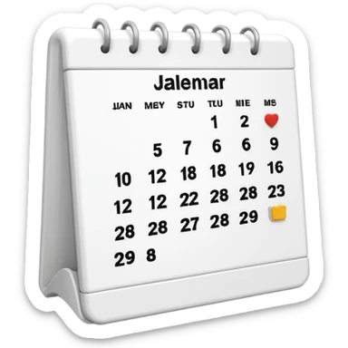 I want to generate a 3d image to show a calendar sticker