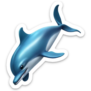 Dolphin dancing in the ocean sticker