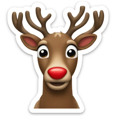Red Nosed Reindeer sticker