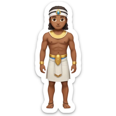 fullbody ancient Egyptian worker with simple headband sticker