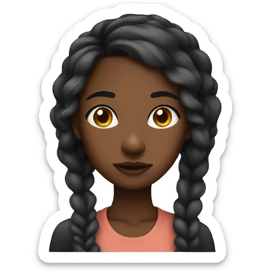 Black girl giving side eye  sticker