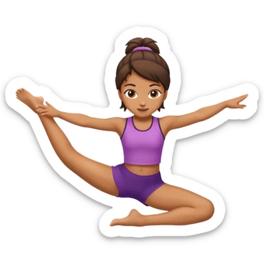 A girl doing a split sticker