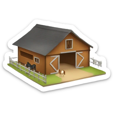 horse stable sticker