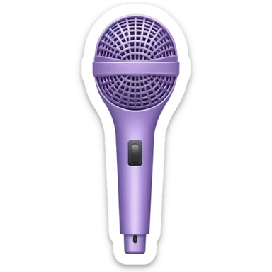 pastel purple computer microphone  sticker