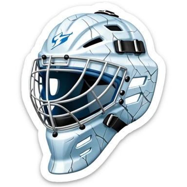 Goalkeeper mask of ice hockey  sticker