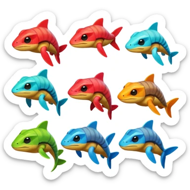 a set of emotes for youtube memberships based on a gek from No man's sky video game sticker