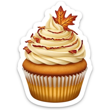 Maple bacon cupcake  sticker