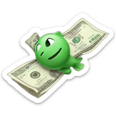 money flying sticker