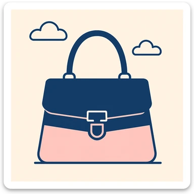 BLACKPINK-inspired object, black and pink colors, clean and minimal illustration, flat blue style sticker