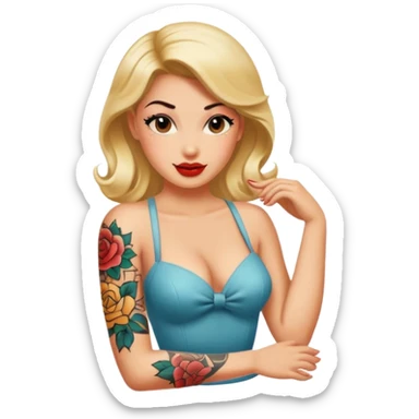 in arm pin-up tattoo all-over sticker