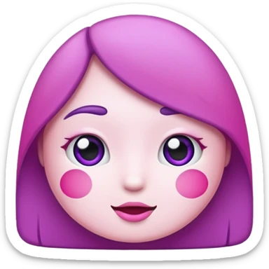 Purple pink and white hearts  background  sticker