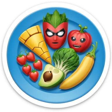superhero food sticker