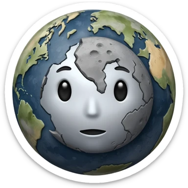 The planet Mercury with “no” face and make it less like earth  sticker