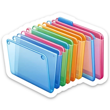 overlapping index dividers in a tier sticker