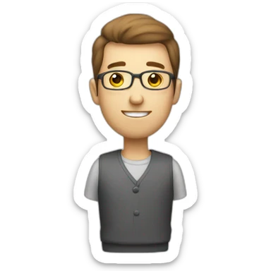 calculating guy sticker