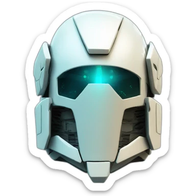 futuristic Phantom Infiltration armored Helmet colored with ghost effect sticker