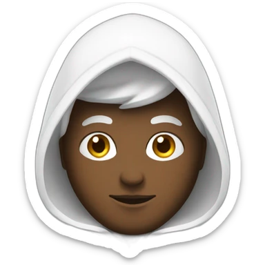 wizard in all white robe and white pointed hood sticker