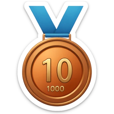 a medal "level 1"for game application, the user will get when he win his first 100 points..
 sticker