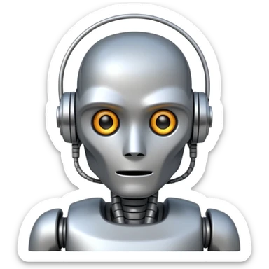 Uncomfortable robot broken wire and feeling emotional  sticker