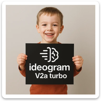 make image of a child holding a poster of this image sticker