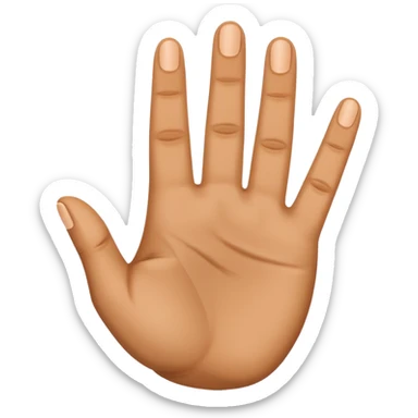 Three fingers up of a hand    sticker