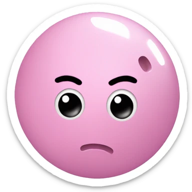 light pink pickle-ball ball sticker