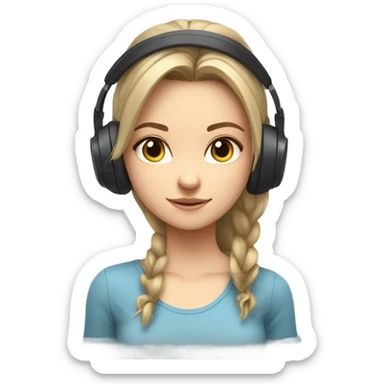 Gamer girl white girl sticker