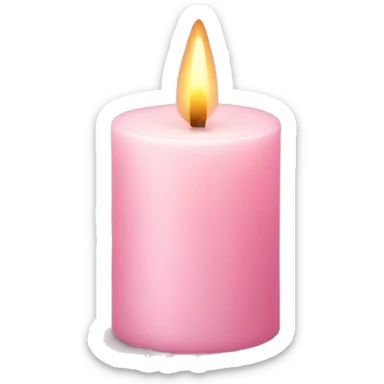 light pink candle sticker