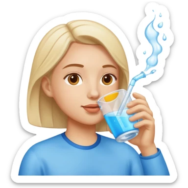 drinking fluids sticker