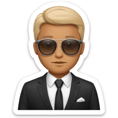 money, sunglasses, suit, man sticker