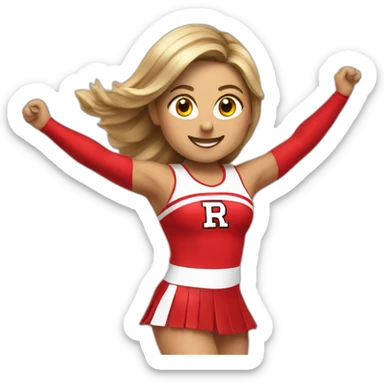 Rutgers Cheerleader sticker