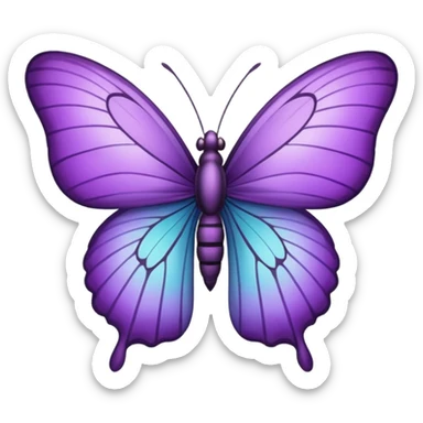 Emoji de mariposa lila sticker